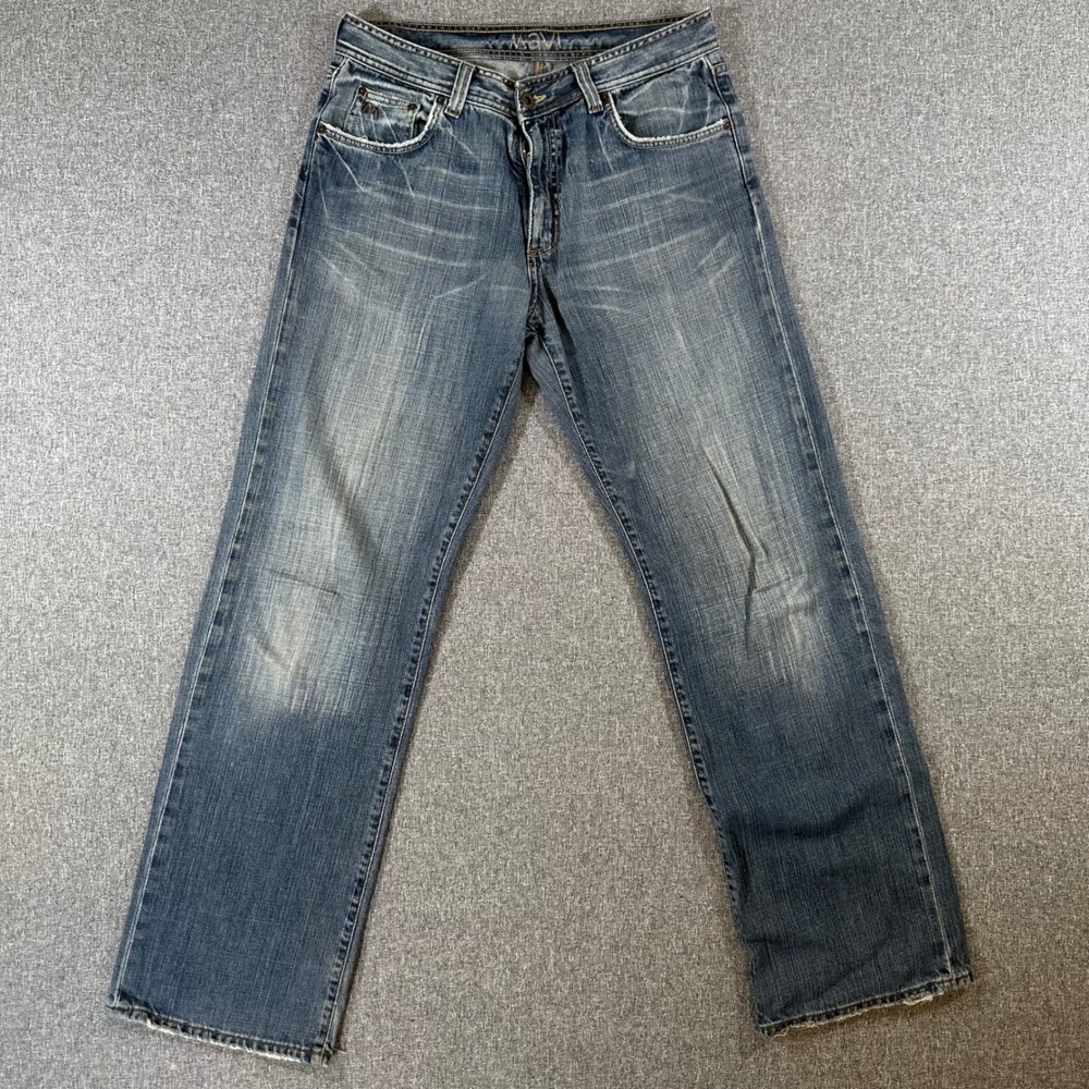 Mavi Marco Mens Jeans 32x34 Blue Straight Leg Low Rise‎ Vintage Y2K Denim Pants